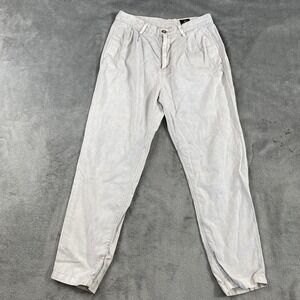 AG‎ Adriano Goldschmied Trousers Womens 27 Gray The Evan Relaxed Pleated Chino